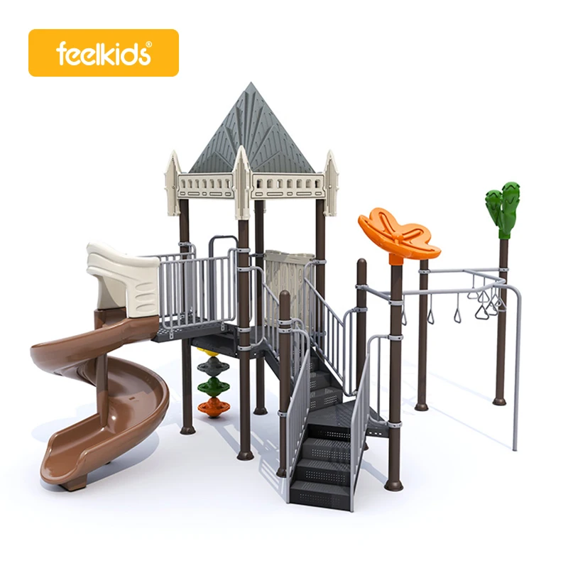 Feelkids ALITA-NC24004 Outdoor Plastic Slide Amusing Play Toy 620x380x430cm Capacity >1000kg for School & Garden Preschool Kids manufacture