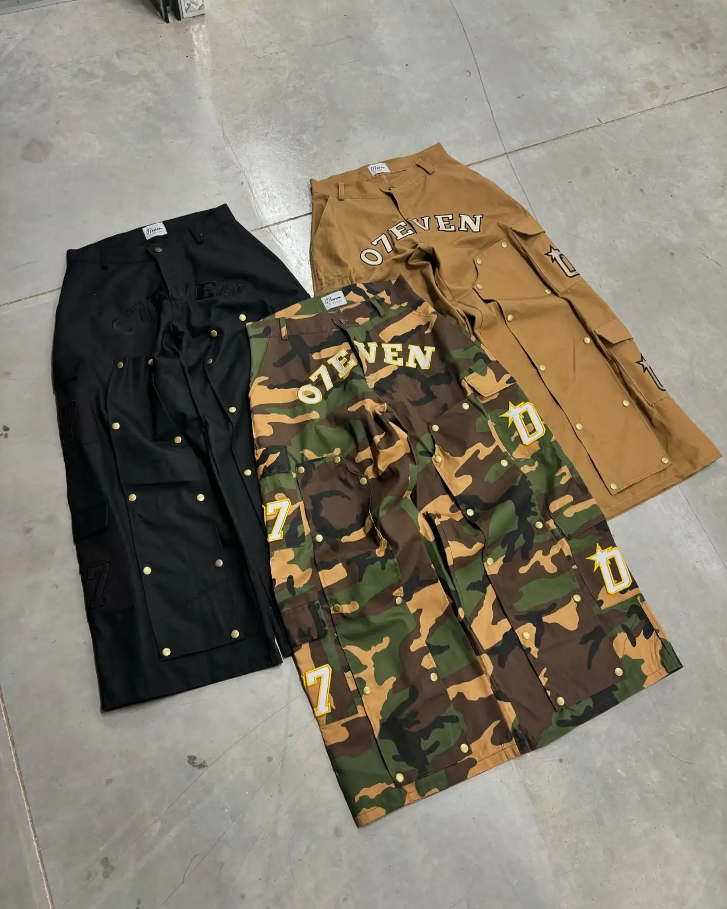 Custom High Quality Camouflage Baggy Work Trousers Carpenter Tactical Double Knee Cargo Pants Mid Flat Straight