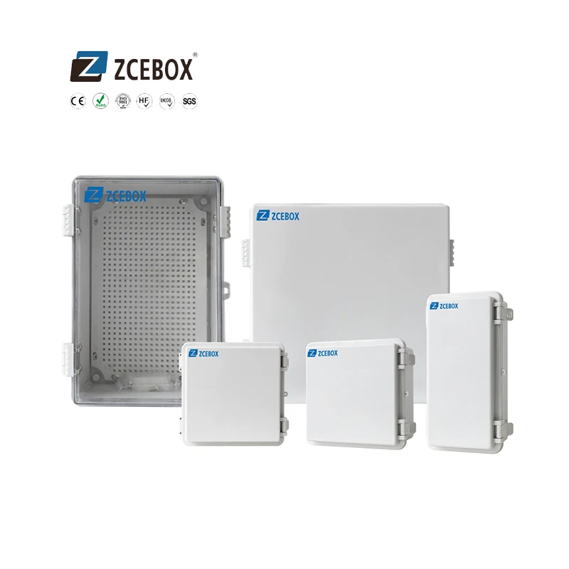 ZCEBOX Enclosure Junction Box Dignity Brand Pvc Junction Box HINGE Door  PC Transparent Cover