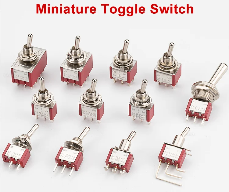 6mm Dpdt Toggle Switch On On 6 Pin Small Toggle Switch Pcb Mount Right ...