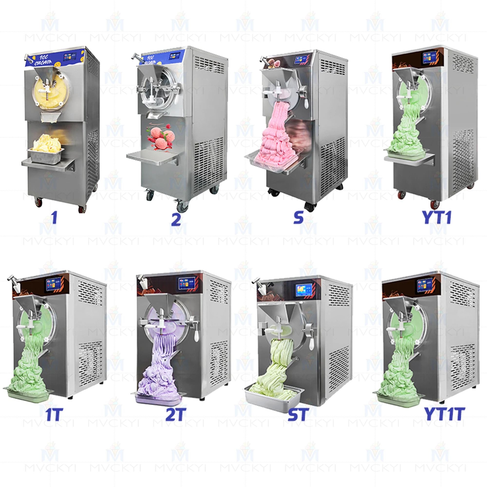 China Factories 56L/H Commercial Hard Ice Cream Machine Stainless Steel Single Nozzle Artisan Gelato Batch Freezer air Cooling