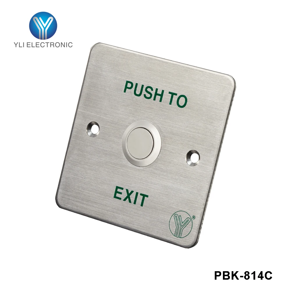 Нержавеющая сталь Кнопка открывания двери с ночной светящийся PBK-814C