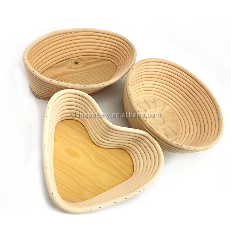 9inch Plastic Rattan Bread Proofing Basket Set New Round