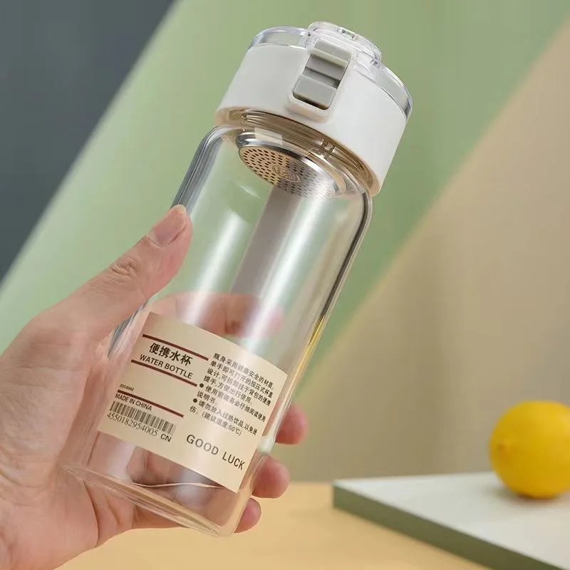 2023 Factory New Style Simple One Button Open Lid Straight Drink Sports PC Plastic Water Bottle for Outdoor