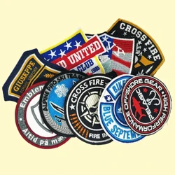 Пользовательский бренд 3D вышивка патч с логотипом ткани значки