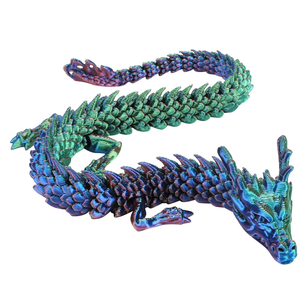 Custom Rotatable Joints Dragon 3d Printing Purple Gradient Dragon Model ...