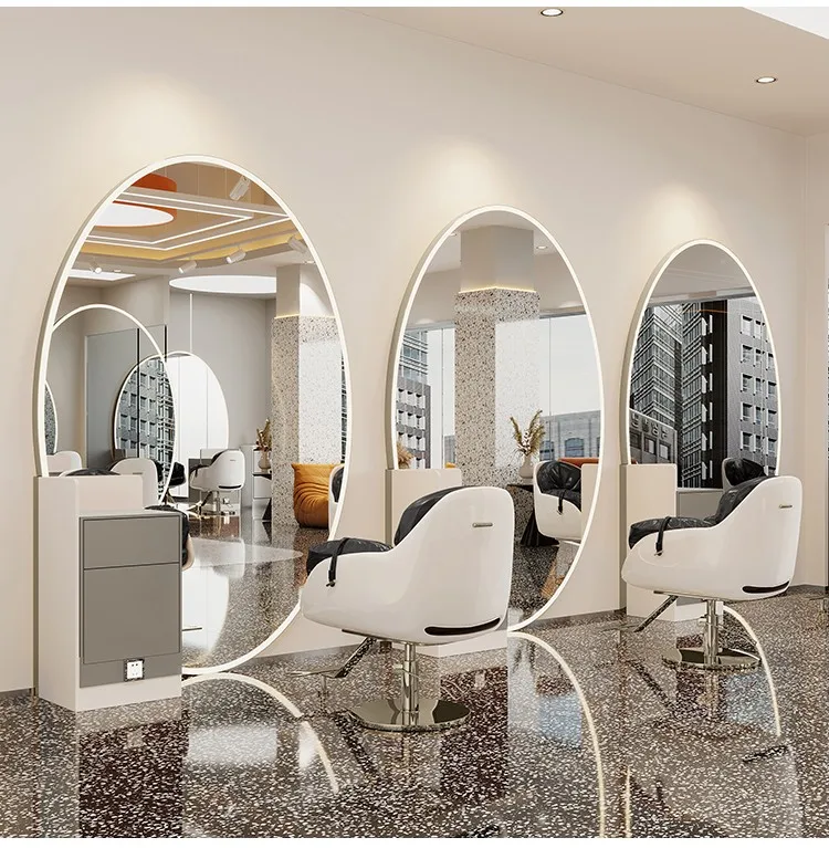 High Quality Large Full Length Gold Styling Barber Salon Furniture Wall