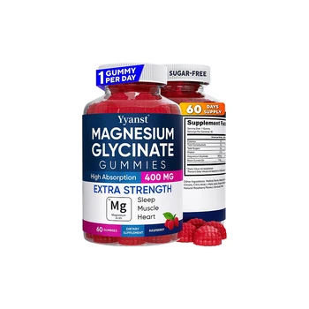 OEM Extra Strength High Absorption Magnesium Glycinate Gummies Promote Calmness Support Relaxation Magnesium Glycinate Gummies