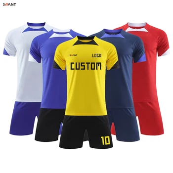 Unisex Custom Navy Blue Jerseys Soccer Kit Latest Design Man Sportswear Uniforms Polyester Football Clothing Stock