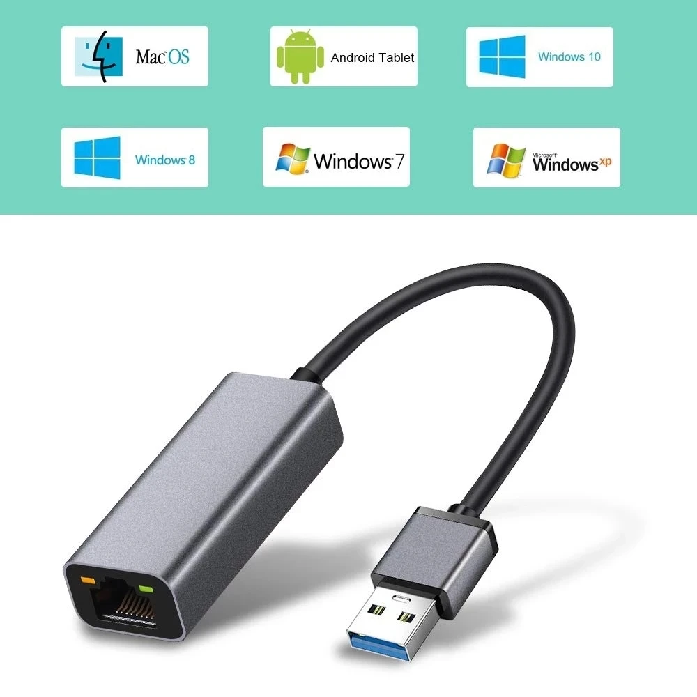 High Quality USB 3.0 to RJ45 Ethernet 1000M Gigabit LAN Network Adapter for Desktop Laptop