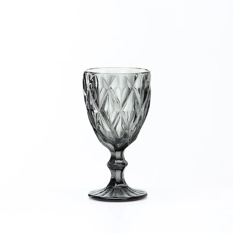 Vintage Engraved Wine Goblet Glassware - Retro Drinking Glass for