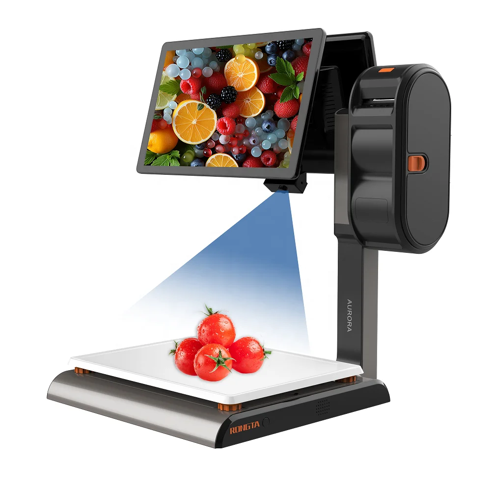 Touch Screen PC Scale AI Recognizes Scale Supermarket Weighing Scale With POS Software