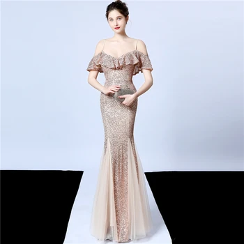 Evening Wear Ladies Long Evening Dresses With Sleeves Hot Cocktail Dresses For Evening Parties Clearance Elegant Evening Wear Ladies Long Evening Dresses With Sleeves Hot Cocktail Dresses For Evening Parties Clearance Elegant