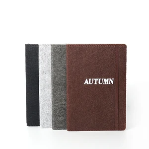 Premium Gift Custom logo Journal A5 A6 Felt Cloth Notebook Organizer planner for winter