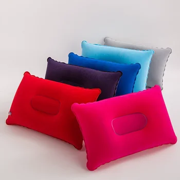Portable Inflatable Flocking Travel Pillow for Sales