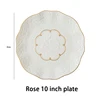 Rosa plato de 10 pulgadas
