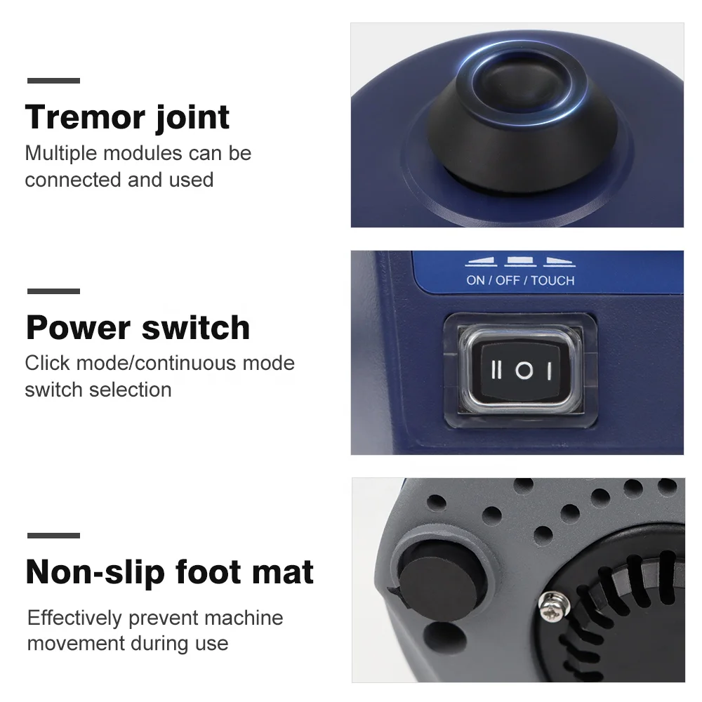 Laboratory Vortex Mixer With Touch Start and Continuous Mode Benchtop Laboratory Vortex Mixer ForCentrifuge Tubes and Test Tubes