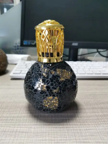 Silber Mosaik Glas katalytische Duft Öllampe Brenner für Home