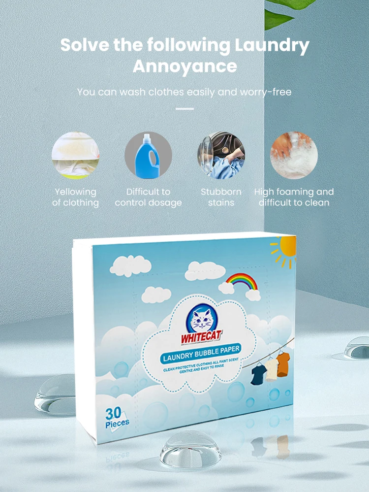 Portable Detergent Travel Laundry Detergent Strips Unscented Eco