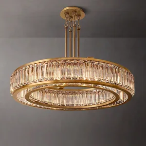 American Luxury Crystal Lamp for Living Room Bedroom and Restaurant Custom Modern New Custom Chandelier Middle Sizes