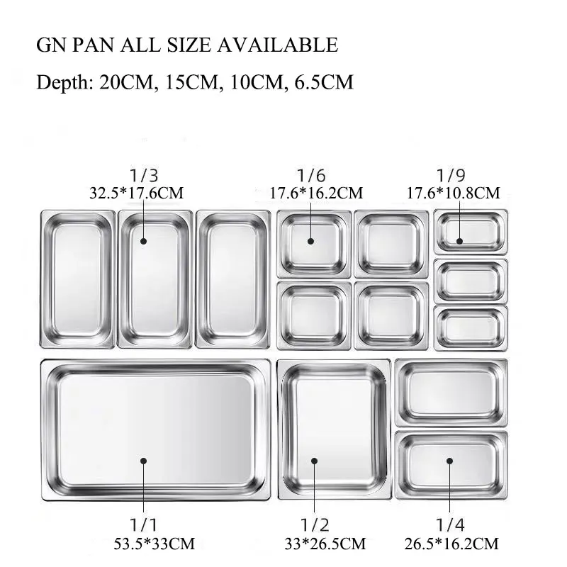 Commercial Kitchen Catering Equipment Stainless Steel Gn Food Pan ...