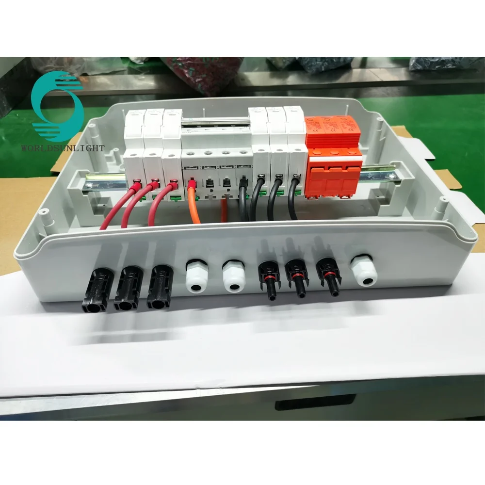 
WSDB-PV3/1 IP65 3 IN 1 OUT 3 Strings Ways 15A 1000V DC Solar PV Array Power Combiner Box for solar panel 