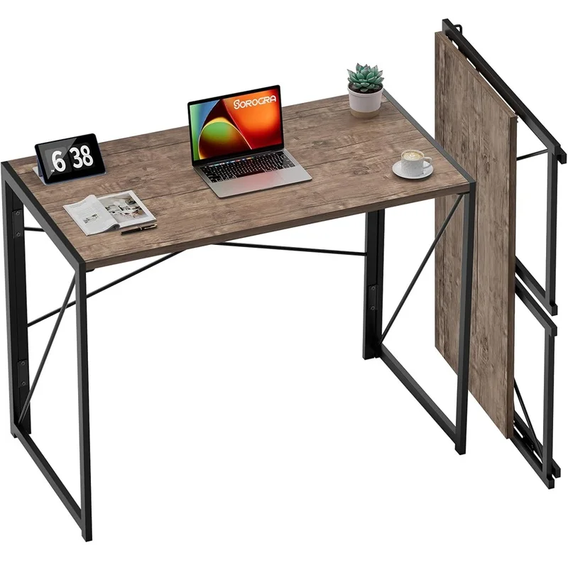 SIMPLE FOLDING WRITING COMPUTER DESK SPACE SAVING FOLDABLE TABLE for ...
