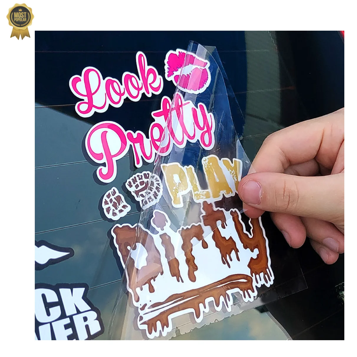 Custom Weatherproof Die Cut Logo Window Sticker Lettering Decals New Design Transfer Windshield Bumper Vinyl Car Sticker