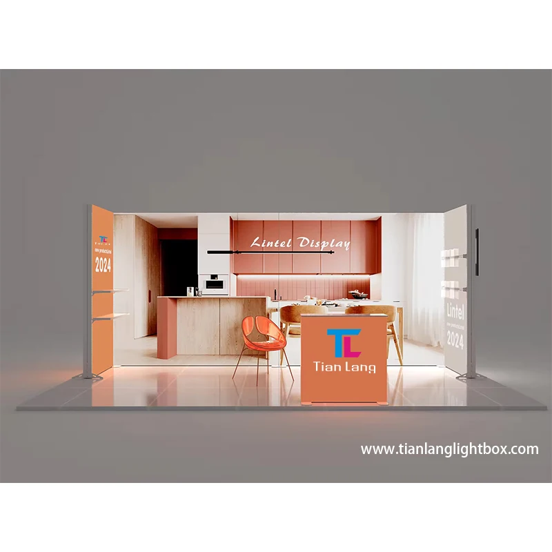 Portable Folding Display Walls Modular Trade Show Display Exhibition Booth Collapsible Booth Display Light Box