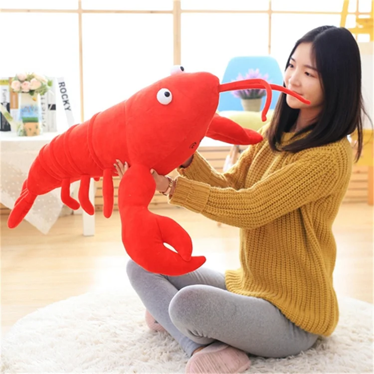 Factory Wholesale Soft Realistic Red Lobster Stuffed Animal Toy Cute Creature Plush for Kids Carnival Gifts