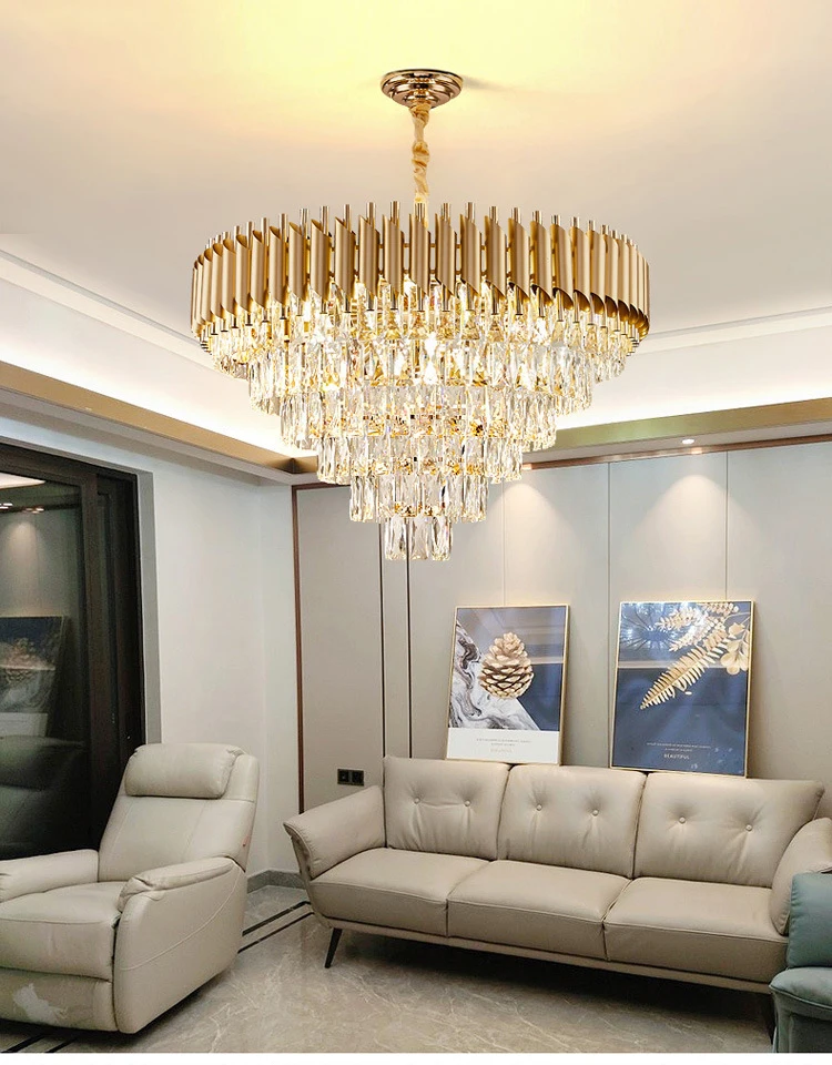 Project case easy to install modern fancy living room hotel lobby chandelier