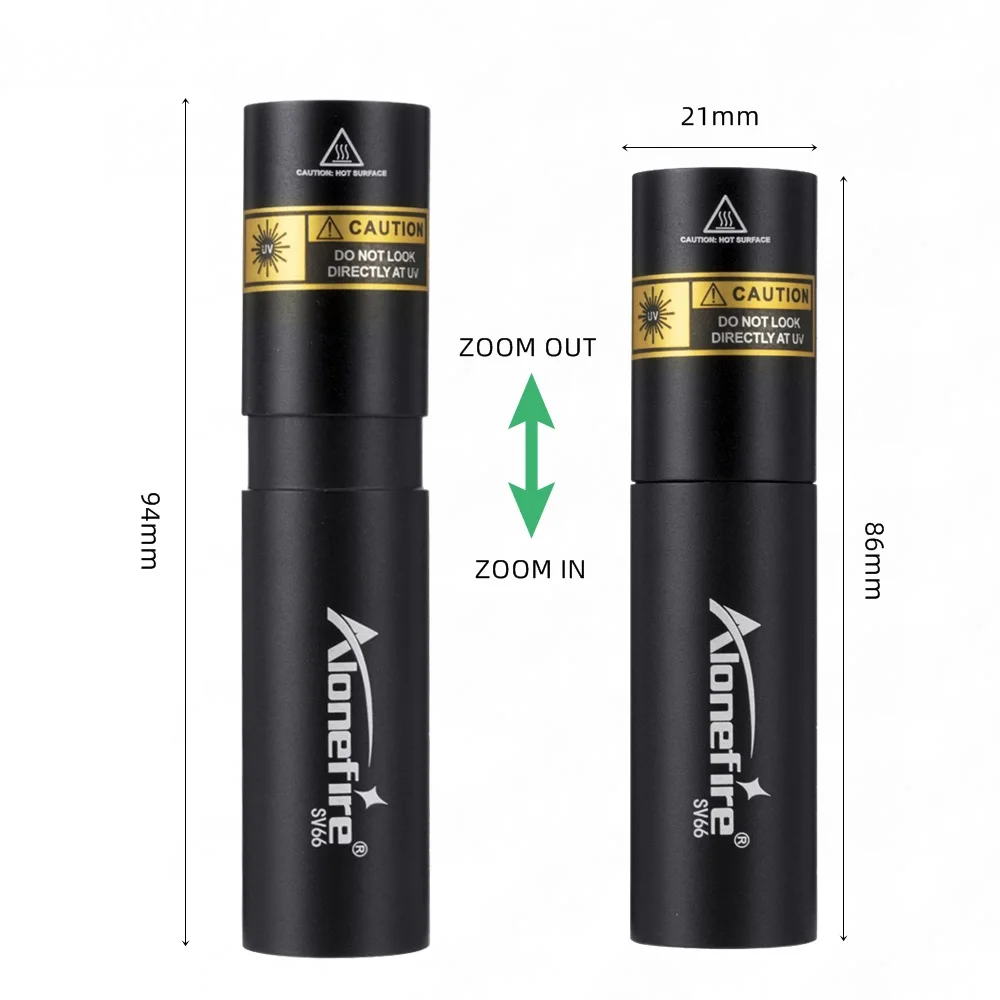 Alonefire SV66 UV Zoom Flashlight - Reliable Lighting Solutions
