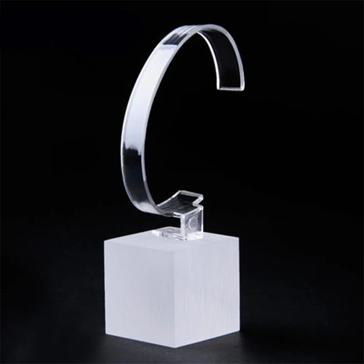 2pcs transparent acrylique détachable bracelet montre porte présentoir supp F3 