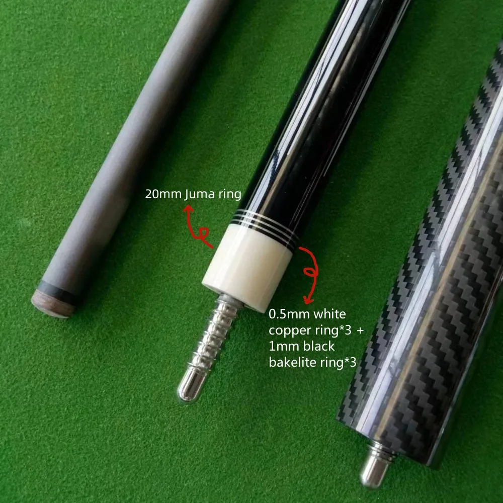 OK HEALING Pool Cue - Carbon Fiber 12.4mm Shaft & Tech Wood Butt