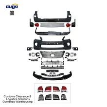 GUGO Bodykit for 2008-2015 LX570 Model Front Rear Bumper ABS Material Grille Tow Hook Cut-Outs Custom Car Parts Kit