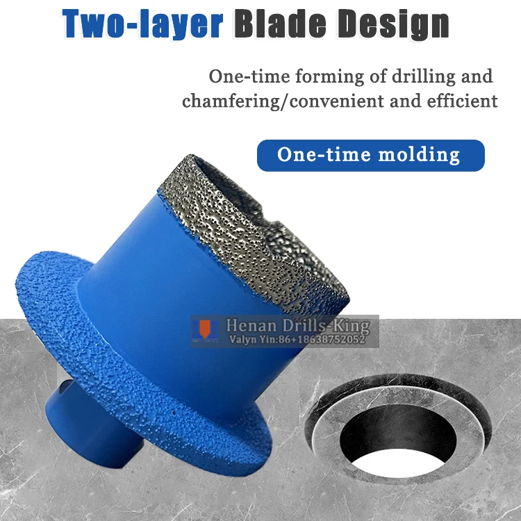 Provide M14 Threaded Triangle Shank Tile Brazed Washbasin Hole Opener Hole Saw Diamond Core Cutting Bit for Washbasin Marble