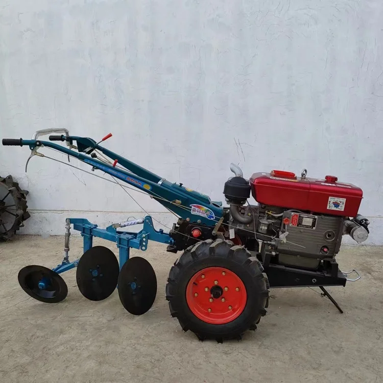 Zemědělský traktor na dvě kola 8hp 10hp 12hp 15hp 18hp 20hp 22hp 25hp 32hp s vlečnou skříní a kotoučovým pluhem