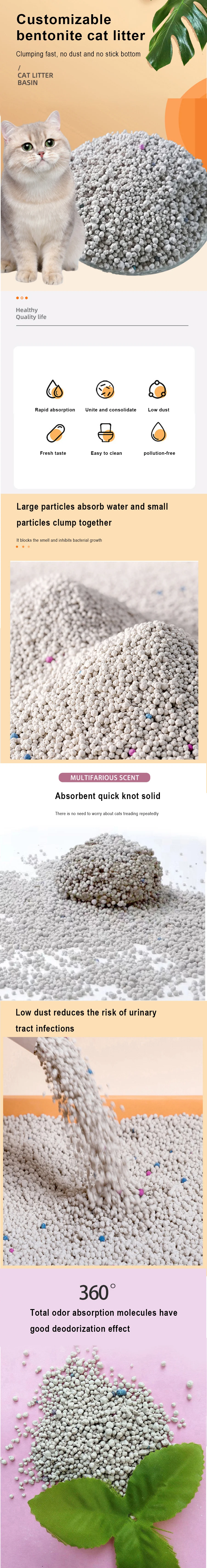 Oem Dustfree 100 Natural Sodium Cat Litter Lemon Scent Lock Strong