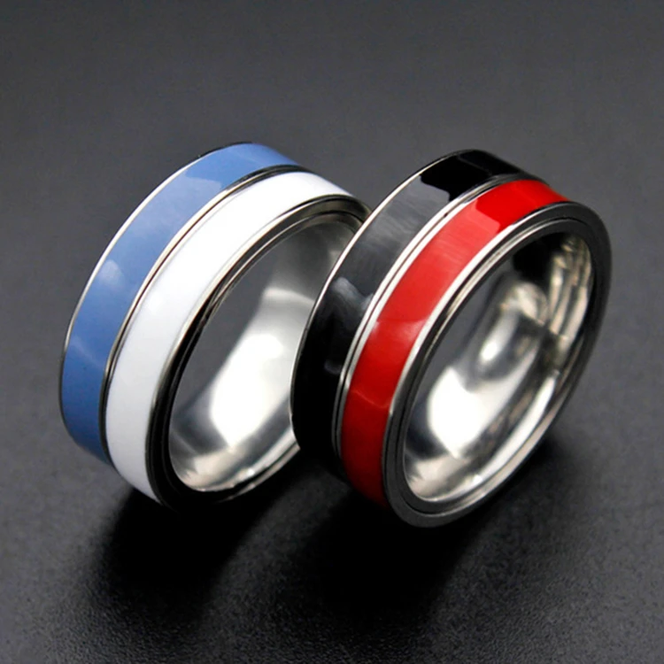 Anillos Clásicos De Acero Al Titanio Negro Anillos De Y De Anillos Clásicos De Acero Al Titanio Negro Anillos De Y De