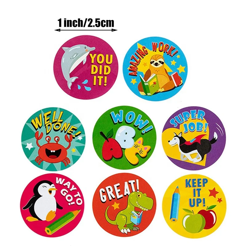 500 Pcs Reward Stickers Motivational Stickers Roll Kids Students Teachers LC_dr 