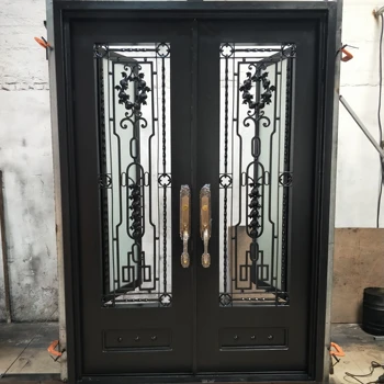 French Main Entrance Iron Door,Modern Wrought Iron Door Designs,French Mian Entry Double Door