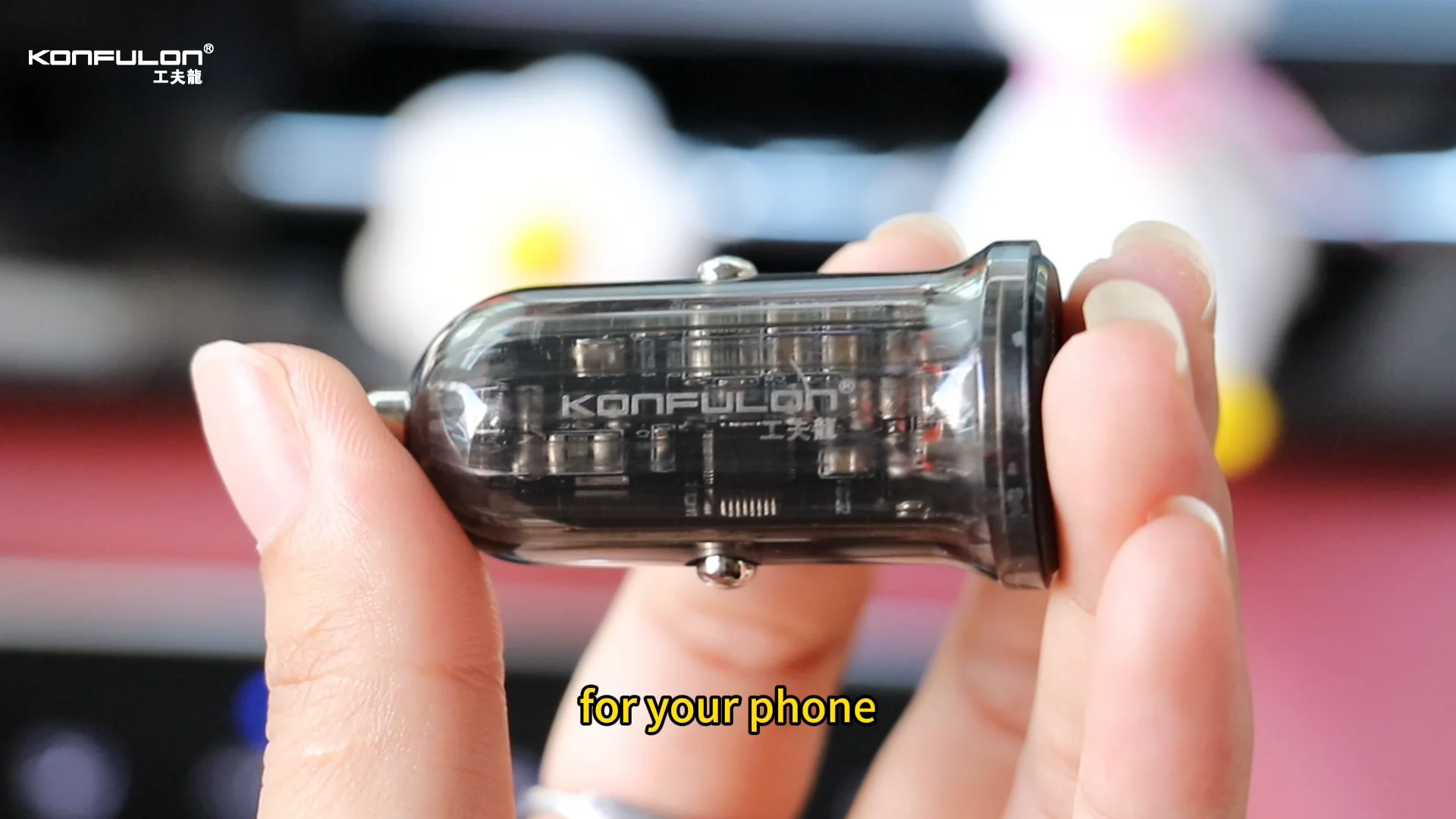 Konfulon 2024 Top Selling Mini Dualport Aluminum Alloy Car Charger