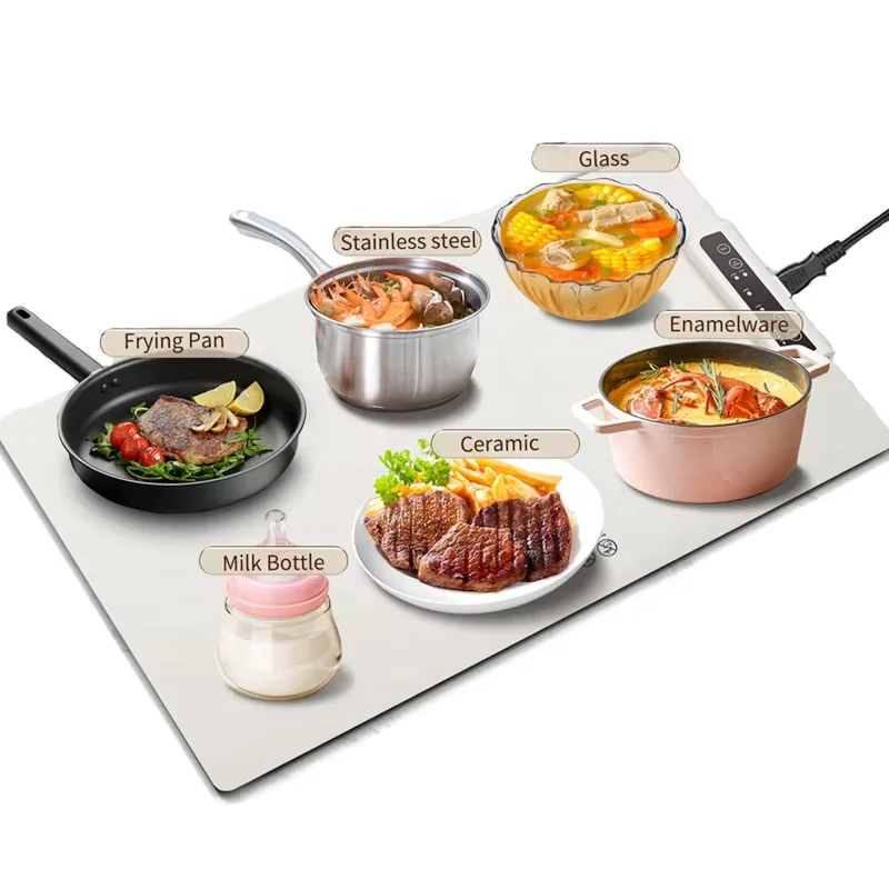 急速暖房食品加熱パッド 家庭用 インテリジェント 多機能 食事保温プレート 巻いて収納 スペースを取らない 6