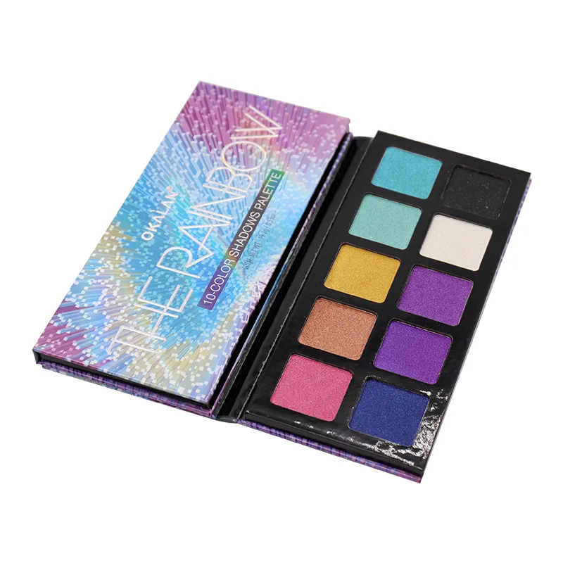 Europe, Karan, Europe and America cross border hot money candy color 10 color eye shadow plate naked color paper eye shadow