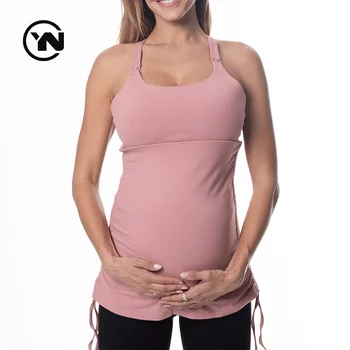 New Style Plain Maternity Clothing Outerwear Tops Padded Bra Breastfeeding Tank Top