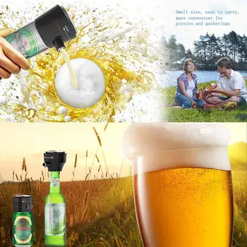 Beer Bubbler, Beer Foamer, Portable Beer Foam Machine for Bottled