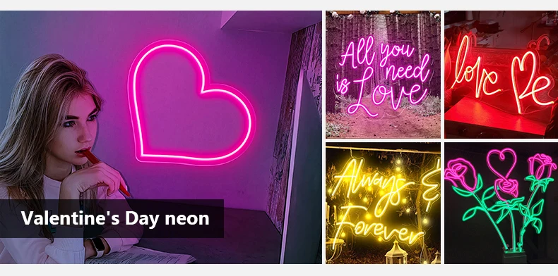 product custom usb powered neon light sign pvc 3d led signs with adjustable brightness for outdoor wedding party home decor model logo-8