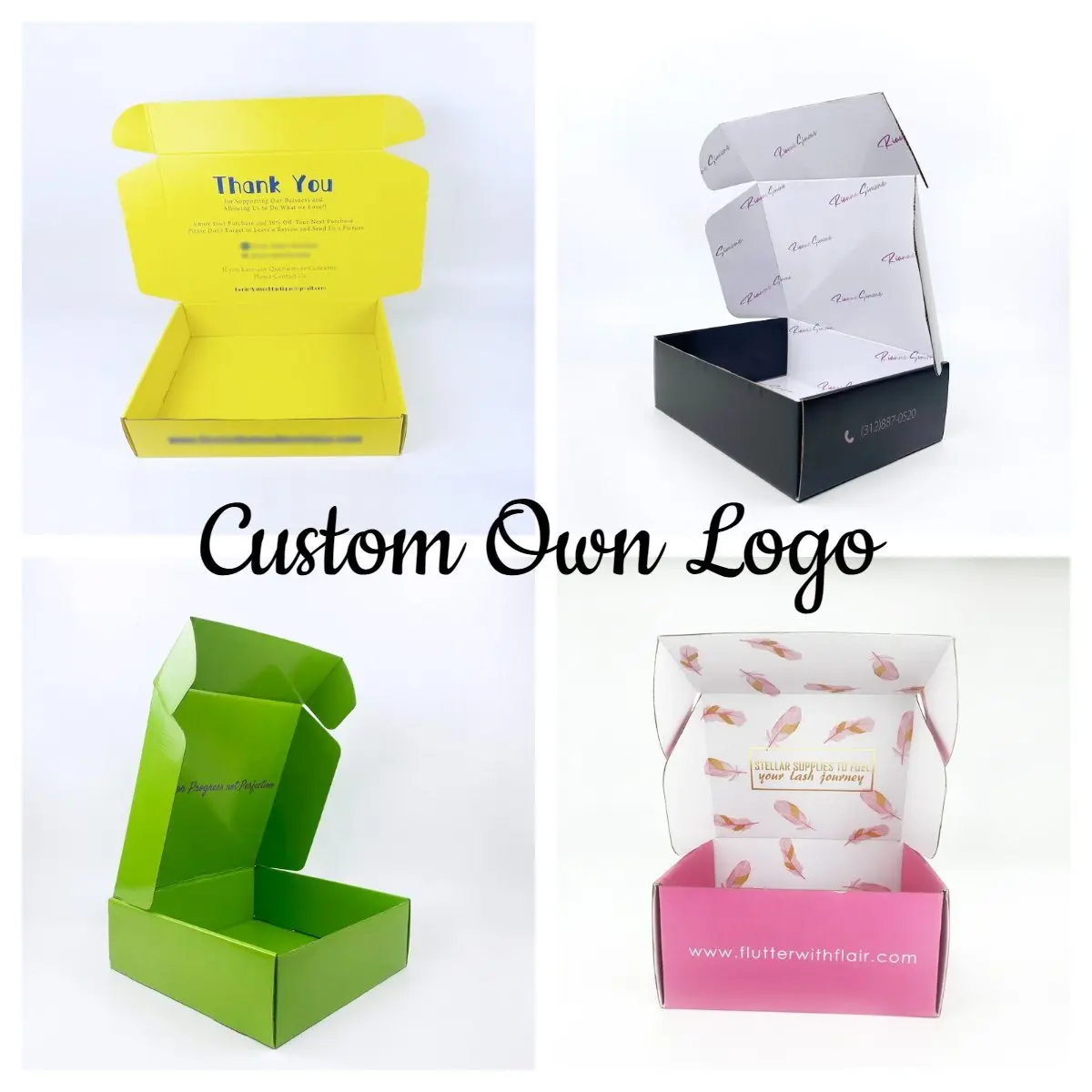 Large Black Paper Mail Box Packaging Cardboard Shipping Boxes for Mailing