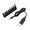 Cable elevador DC 5.5*2.1mm 9V, 8 conectores
