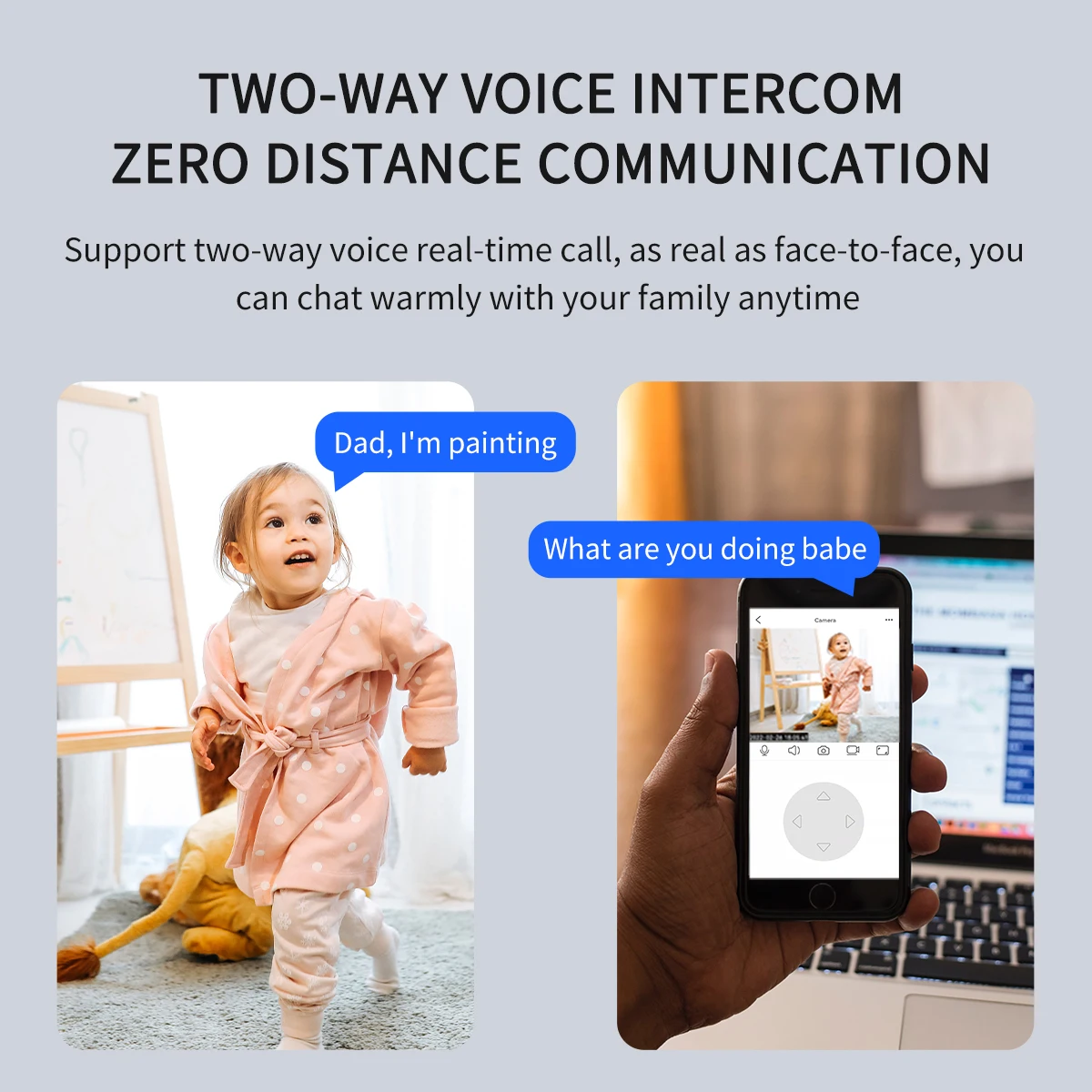 1080P HD Night Vision Camera, Indoor Outdoor Waterproof Wifi Home Security Mobile Phone Remote Monitoring Camera